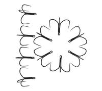 SOESFOUFU 10 Pièces Hameçons Triples Décalés en Acier Inoxydable | Design Triangulaire, Forte Tenue du Poisson, pour Leurres Durs, Eau Douce et Mer, Couleur Noire
