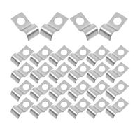 SOESFOUFU 100 Clips de Fixation de Tuyau en Fer Galvanisé Argenté, Forme P Simple Face, Installation Facile pour Tuyaux D'eau et Câbles, Usage Intérieur et Extérieur
