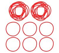 SOESFOUFU 100 Pièces D'élastiques Fins pour Cheveux en Nylon et Caoutchouc Rouge, Faciles à Utiliser et Assortir, pour Habiller Quotidiennement les Filles et Garçon et Filles