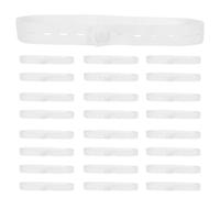 SOESFOUFU 100 Pièces Sangles Élastiques Réglables et Compression Gain de Place pour Vêtements Blanches en Polyester et Plastique 44cm, Durabilité Longue Durée et Changement Saisonnier pour
