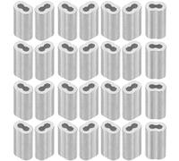 SOESFOUFU 100pcs Manchons de Sertissage en Aluminium Argentés à Double Trou, Design de 8, Légers et Faciles à Installer pour Usage DIY Professionnel