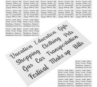 SOESFOUFU 10ensembles Multi-function Portable Budget Envelope Labels Font Alphabet Stickers For Daily Financial Organization And Cash Management