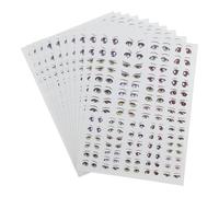 SOESFOUFU 10pcs Autocollants Yeux Kawaii en Papier pour Loisirs Créatifs, Compatibles Polyvalents, Faciles à Utiliser, Design Cartoon Mignon pour Scrapbooking et Bricolage