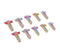 SOESFOUFU 10pcs Clips Photo en Bois Forme Libellule Cartoon Multifonctionnels Résistants pour Décoration Maison et Bannière DIY Porte-Photo Original