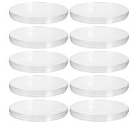 SOESFOUFU 10pièces Boîtes de Pétri Transparentes Plastique avec Couvercles Lot de Grands Disques de Culture pour Laboratoire Recherche Cellulaire Éducation Projets Scientifiques