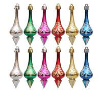 SOESFOUFU 12 pendentifs en Forme de flèche pour Sapin de Noël - Boules en Plastique décoratives pour fêtes Hivernales à Suspendre