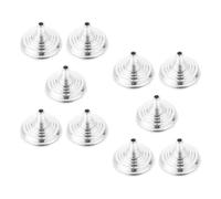 SOESFOUFU 12 Pièces Porte-Drapeau Mini Argenté en Abs, Base Stable | Support de Table, Installation Rapide, Surface Lisse, Usage en Salle de Conférence et Décor Festif