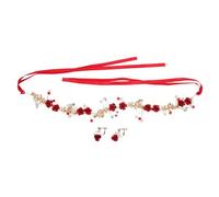 SOESFOUFU 1ensemble Set De Bandeau Et Boucles Oreilles Pour Mariée Accessoire Floral Strass Pour Mariage Et Occasions Spéciales