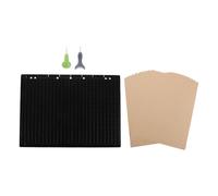 SOESFOUFU 1ensemble Tablette Écriture Braille Portable Lignes Cases avec Stylet Kit Réutilisable Accessoires Écriture pour Apprentissage et Enseignement Mathématique des Malvoyants