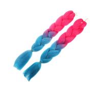 SOESFOUFU 1paire Extensions De Cheveux Tressés Synthétiques Dégradés De Rajouts Colorés Pour Tresses Perruques Africaines Pour Cosplay Et Fêtes