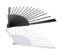 SOESFOUFU 2 Armatures pour éventails : poignées d'éventail Pliables à Monter soi-même - Tiges en Plastique à 14 Baleines et tiges de Rechange - Accessoire de Danse pour Mariages et