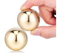 SOESFOUFU 2 Boules de Massage en Doré Solides pour Mains pour Exercices Manuels Équipement de Fitness Pratique et Multifonction et Relaxation Quotidien
