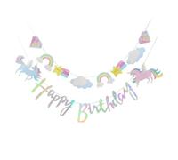 SOESFOUFU 2 Ensembles Bannière Décorative D'anniversaire Licorne