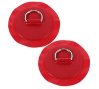 SOESFOUFU 2 Pièces Anneau Planche à Pagaie Gonflable, Sécurité Renforcée | Patch PVC Rouge, Acier Inoxydable, Point D’attache pour Canoës, Paquet Étanches, Lac et Gréement
