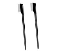 SOESFOUFU 2 pièces Peigne à Cils Acier Inoxydable Outil de Séparation pour Sourcils et Cils avec Dents Denses Parfait pour Look Naturel