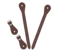 SOESFOUFU 2 Pièces Sangle Réglable Style Western Marron | PU Cuir, Maintien Confortable, Pratique pour Boutons D’éperon, Entraînement et Compétitions Équestres
