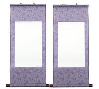 SOESFOUFU 2 Rouleaux de Papier à Calligraphie Chinoise Vierge 38x135 Cm, Rouleau D'art Calligraphique Tiges en Bois pour Peinture Traditionnelle et Écriture, pour Peinture Personnalisée