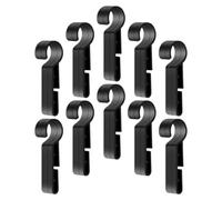 SOESFOUFU 20 Clips de Casque en Plastique Noir Accessoires pour Casque de pour Lampe Frontale, Fixation Sécurisée et Installation Rapide Lot de 20 Pièces