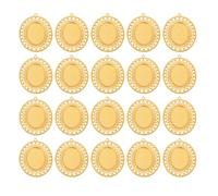 SOESFOUFU 20 supports pour cabochons, plateaux ronds en forme de tournesol pour pendentifs camée, supports vierges pour la création de bijoux et de colliers, et autres breloques à faire soi-même.