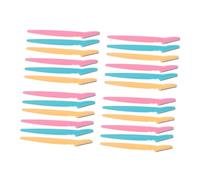 SOESFOUFU 24 Pièces Rasoir Manuel à Sourcils Acier Inoxydable Lot De Rasoirs De Toilettage Femmes Et Hommes Tondeuse à Sourcils De Mélange De Couleurs