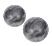 SOESFOUFU 2pcs Boules de Jade pour Exercices des Mains avec Carillon, Thérapie Manuelle Portable, Design Ergonomique, 5cm, Livrées avec Boîte pour Contemplation et Relaxation