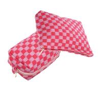 SOESFOUFU 2pièces Trousse De Maquillage à Motif Écossais De Capacité Idéale pour Rangement des Produits De Beauté Voyage Et Au Quotidien