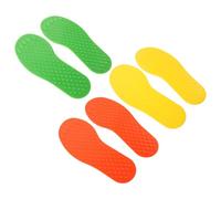 SOESFOUFU 3 Paires Marqueurs de Position de Pied PVC Antidérapants | Marqueurs Multicolores pour Gymnase, Repères pour Exercices D'agilité, Adaptés aux Encadreurs Sportifs et Jeunes Sportifs