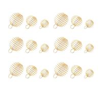 SOESFOUFU 30 Pendentifs Cages à Perles en Spirale Plaqués Or pour Fabrication de Bijoux Diy, Alliage Stretchable Facile à Reprendre Forme, 30 Pièces pour Bracelets Aromathérapie