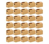 SOESFOUFU 30 Pièces Mini Boîtes D'expédition en Papier Kraft Marron pour Bijoux et Petits Souvenirs, Pliables avec Design Rectangulaire, pour Présents D'anniversaire