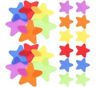 SOESFOUFU 30pcs Marqueurs de Tapis Étoile en Nylon Faciles à Utiliser pour Activités en t Vie Quotidienne, Autocollants Colorés pour Garçon et Filles Aider à Couleur Aléatoire