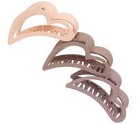 SOESFOUFU 3pcs Pinces à Griffes en Plastique de Cœur pour Femmes, Légères et Colorées, Accessoires Coiffure Travail Cérémonies