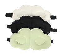 SOESFOUFU 3pièces Masque De Sommeil Délicat Pour Adolescents Soie Glacée Masque Pour Yeux Avec Pour Confort Total Sommeil Réparateur Vert Noir Beige