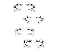 SOESFOUFU 4 Paires Autocollants Eye Liner Halloween Autoadhésifs Effrayants Décorations Pratiques Maquillage de Fête