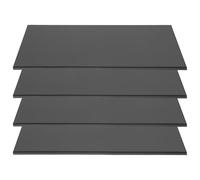 SOESFOUFU 4 Pièces Plaque de Porte en Acier Inoxydable Noir 25x11 Cm, Moderne et Professionnelle, Gravable et Autocollante, pour Bureaux et Changements de Département