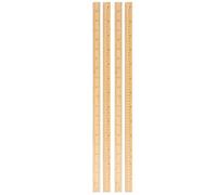 SOESFOUFU 4 Pièces Règle de Couture en Bambou à Double Échelle, Règle à Double Face, 20 Chǐ, Kaki, Légère et Portable, pour Couture Maison, Dessin Patchwork, Coton et Soie, Débutants