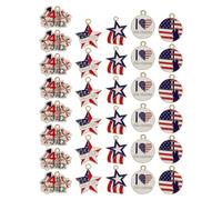 SOESFOUFU 40 breloques drapeau américain : apprêts pour la création de bijoux d'anniversaire, pendentifs pour la fête de l'Indépendance, colliers et autres décorations. Mini accessoires.