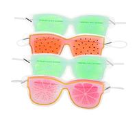 SOESFOUFU 4pièces Masques Gel Yeux Frais Forme De Fruits Cache-yeux Mignons Réutilisables Pour Garçon Fille Masque Sommeil Et Anti-poche Couleurs Mixtes