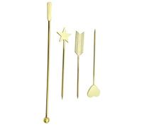 SOESFOUFU 4pièces Tiges De Mélange Pour Nail Art Lot De Outils Inoxydable Pour Manucure Accessoires De Décoration Pour Mélanger Couleurs Et Appliquer Strass