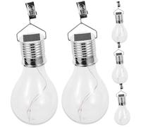 SOESFOUFU 5 Ampoules Solaires à Suspendre LED Étanches D'ampoule, Faible Consommation, Énergie Solaire, Matériau Abs et Pc, pour Jardin et Cour Extérieure