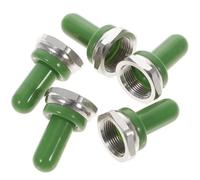 SOESFOUFU 5 Pièces Cache Interrupteur à Bascule Étanche en Silicone Vert Clair Écrou Métallique, Protection Légère et Résistante pour Usage Extérieur