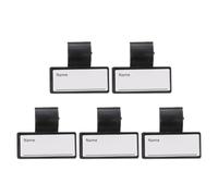 SOESFOUFU 5pcs Étiquettes D'identification pour Stéthoscope Clip en Abs Noir, Support Nom du Tube, pour Chirurgiens et Médecins