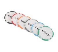 SOESFOUFU 6 Pièces Marqueur de Chips de Golf Style Poker 4cm en ABS Léger | Noyau en Fer, Portable, Usage W nd et Voyage, pour Hommes et Femmes