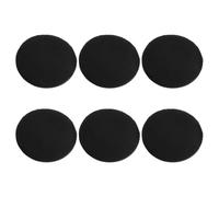 SOESFOUFU 6pcs Coussin de Maquillage Noir en Cuir Pu Ultra Fin Toucher Doux pour Application de Poudre Visage et Fixation du Maquillage