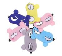 SOESFOUFU 6pièces Masques De Sommeil Carton Avec Strap Ajustable Pour Adultes Et Garçon Fille Parfaits Pour Maison