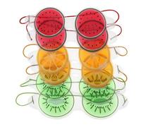 SOESFOUFU 6pièces Masques Pour Yeux Gel Réutilisables Thérapie Chaud Froid Pour La De Citrons Pastèques Kiwis