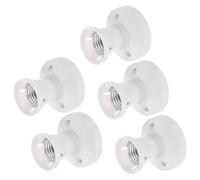 SOESFOUFU Adaptateur de Douille D'ampoule E27, Adaptateur de Culot D'ampoule, 5 Pièces, Blanc, Bakélite, Compatibilité, Installation Facile, pour Plafonnier, Chambre et Bibliothèque