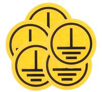 SOESFOUFU Autocollants de Mise la Terre Électriques 2X2Cm pour Équipements Mécaniques Impression Claire et Adhérence Forte pour Zones à Passage Fréquent