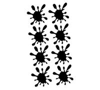 SOESFOUFU Autocollants Décoratifs pour Voiture, 8 Pièces, Motif Goutte d'eau en Pet Noir, Adhésifs Solides, pour Surfaces Lisses et Propres, sans Traces
