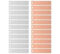 SOESFOUFU Bandes de Cuivre et Feuilles d'Anode Zinc 30 Paires pour Expérimentations Électriques et Électrodes de Piles à Fruits, Consommables pour Laboratoire Scientifique