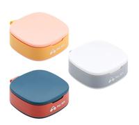 SOESFOUFU Boîte à Pilules Résistante aux Chocs 3pcs en Pp Portable 4 Compartiments Pratique et Compacte Couleur pour Stockage de Médecine de Voyages Couleur